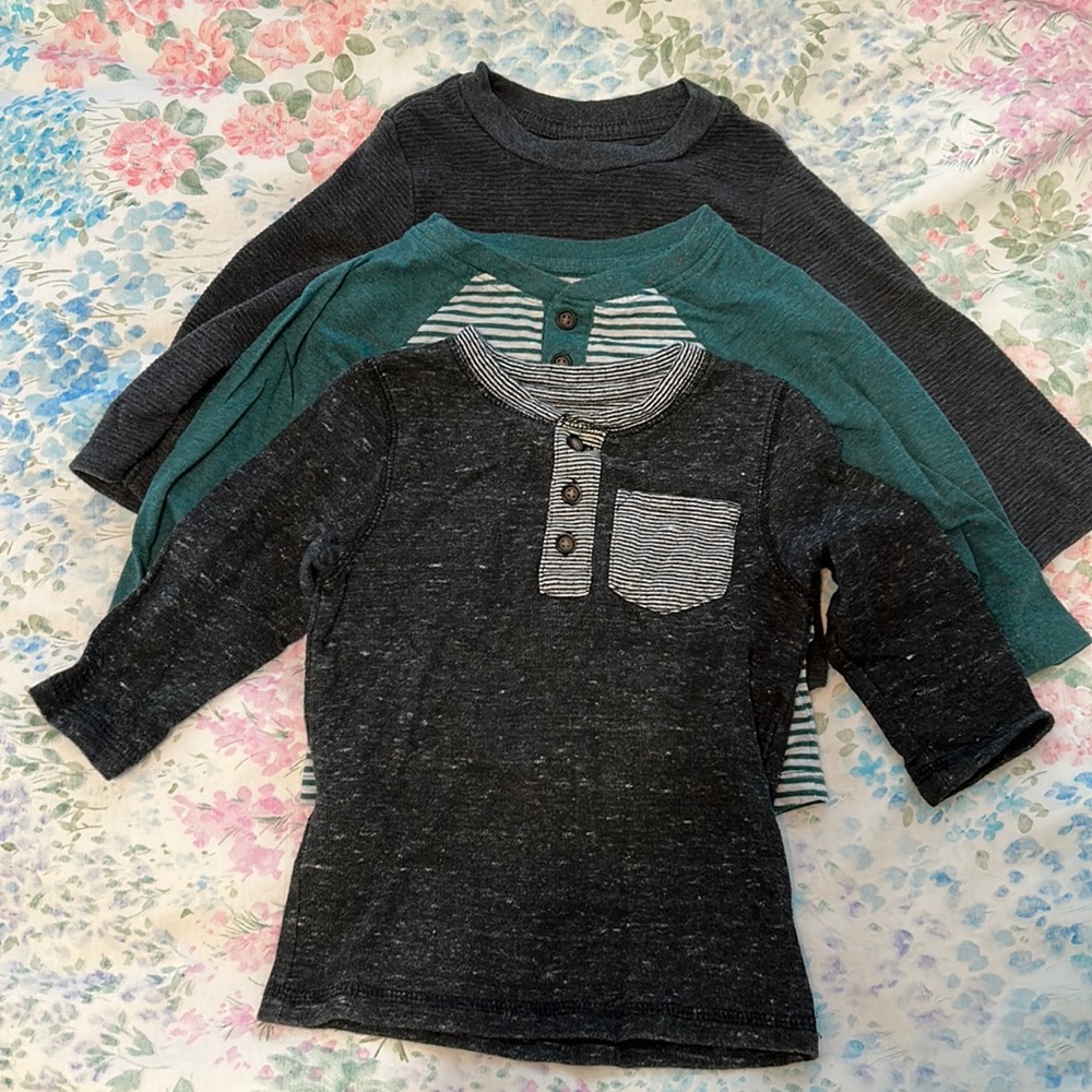 Set of three 18m Cat and Jack long sleeve tees